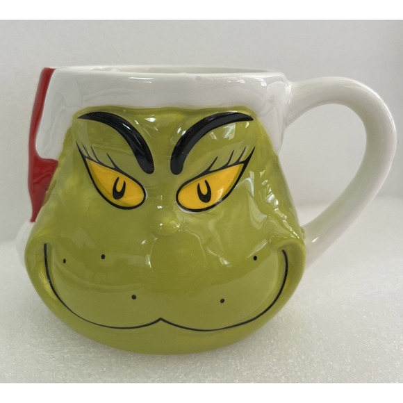 Zrike Brands The Grinch By Dr Seuss 3D Sculpted Ceramic‎ 16 oz Mug - Picture 1 of 11